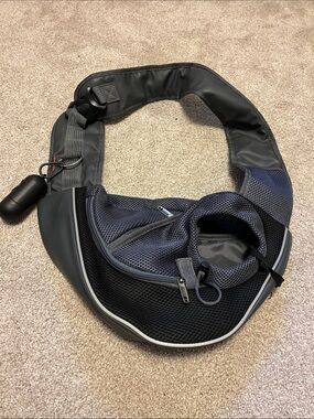 Nobleza Gray Mesh small pet carrier